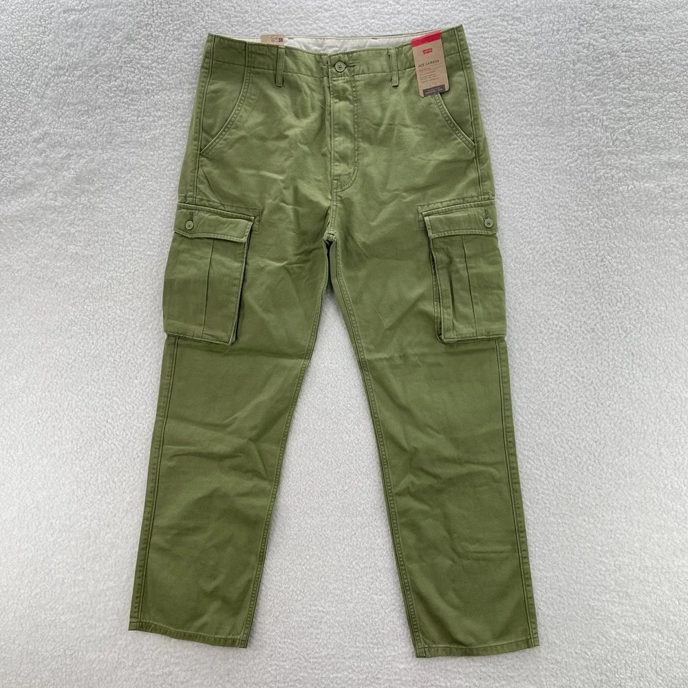 Levis Pants Mens 30x30 Green Ace Cargo Military Utility Y2K Gorpcore Paratrooper
